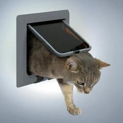 TRIXIE Дверца для кошки 15,8 х 14,7 см, с 4 функциями серая