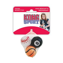 Kong Игрушка для собак Air Sport Теннисный мяч очень маленький (3 шт. в уп.) 4 см без пищалки