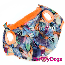 ForMyDogs Куртка для крупных собак фиолетовая/оранж, размер C3