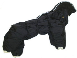 ZooAvtoritet Комбинезон для собак Дутик, черный, размер L, спина 32-36см