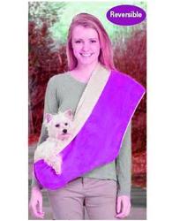 АНТ Слинг для собак, меховой, фиолетовый цвет, 84х43см