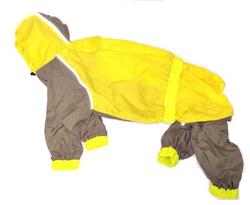 АНТ Дождевик для средних пород собак, желтый/хаки, размер М, спина 45см