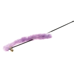 V.I.Pet Дразнилка для кошек фиолетовая с хвостом и с колокольчиком, 30см