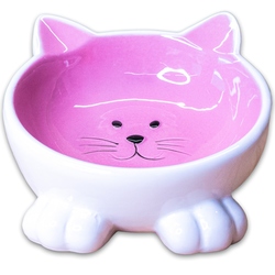 КерамикАрт Миска керамическая для кошек Мордочка кошки на ножках 100 мл