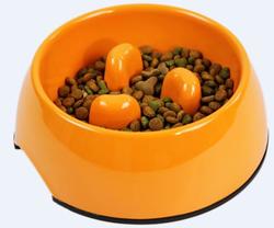 SuperDesign Миска меламиновая для медленного поедания 140 мл, оранжевая