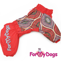 ForMyDogs Комбинезон для больших собак оранжевый, размер D2, модель для девочек