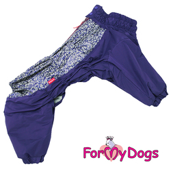 ForMyDogs Комбинезон для крупных собак фиолетовый, размер С3, модель для мальчиков