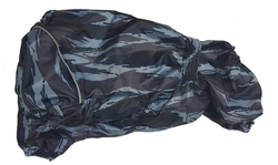 LifeDog Дождевик для французского бульдога и мопса, камуфляж синий, спина 36-38см