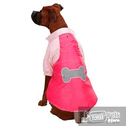 АНТ Куртка для крупных собак, розовая Косточка, размер XL