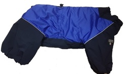 LifeDog Дождевик для крупных пород собак, синий/черный, размер 7XL, спина 75-85см