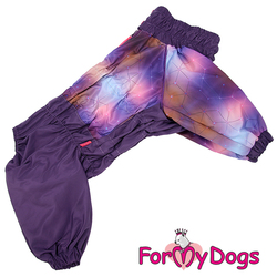 ForMyDogs Дождевик для больших собак, фиолетовый, модель для девочки, размер В3, С1, С2, D1, D3