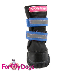 ForMyDogs Сапоги для крупных собак из нейлона с усиленной защитой от воды, черно/синие, размер №7, №10