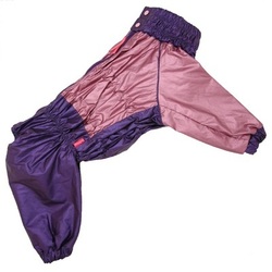 ForMyDogs Дождевик для собак розовый металлик, модель для девочек, спина 40см размер В1