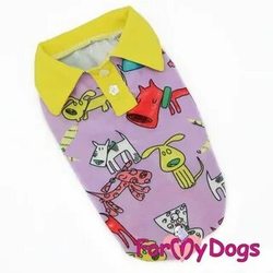 ForMyDogs Поло для собак фиолетовое, размер №10, №16