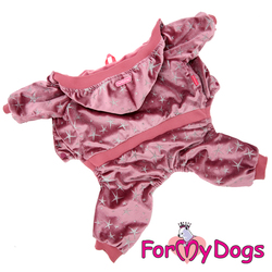 ForMyDogs Костюм для собак велюровый розовый, размер 22