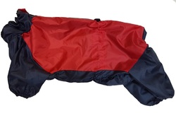 LifeDog Дождевик для средних пород собак, красный/т.синий, размер 2XL, спина 37-43см