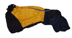 LifeDog Дождевик для средней таксы, желтый/черный, размер №2, спина 40-43см