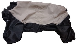 LifeDog Дождевик для средних пород собак, бежевый/черный, размер 3XL, спина 48-50см