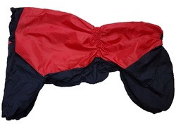 LifeDog Дождевик для крупных пород собак, красно/черный, размер 7XL, спина 75-85см