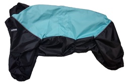 LifeDog Дождевик для средних пород собак, бирюза/черный, размер 3XL, спина 48-50см