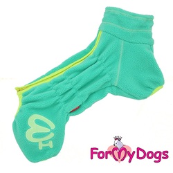 ForMyDogs Комбинезон для собак зеленый, размер №18, модель для девочек