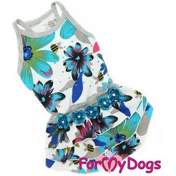 ForMyDogs Платье для маленьких собак "Цветы", размер 10