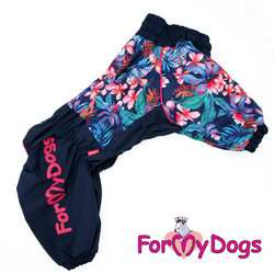 ForMyDogs Комбинезон для собак фиолетовый/розовый для девочек, размер D1