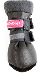 ForMyDogs Ботиночки зимние для собак, темно-серые, размер №4