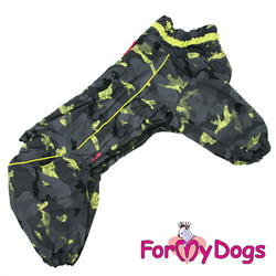 ForMyDogs Комбинезон для собак камуфляж/желтый для мальчиков, размер С2, С3
