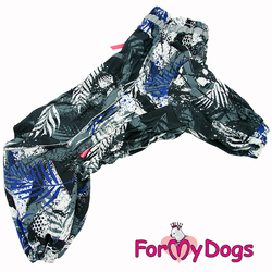 ForMyDogs Комбинезон для собак серо/синий для мальчиков, размер С1, С2