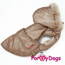 ForMyDogs Куртка для собак бежевая, размер 22, спина 42см