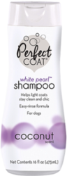 8 in 1 Шампунь-кондиционер для собак PC White Pearl для светлых окрасов с ароматом кокоса 473 мл