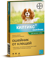 Bayer Килтикс ошейник от блох и клещей для маленьких собак и щенков (38см)