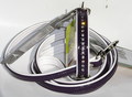 Hunter  Ошейник с поводком цвет фиолетовый/белый Modern Violet Luxus, стразы, размер ошейника 32/11(24х28,5см), размер поводка 8/110см, лакированный кожзам