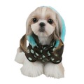 Pinkaholic Теплая куртка для маленьких собак с голубым горохом, размер L