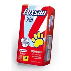 Luxsan Подгузники для домашних животных Xsmall 2-4кг 18шт