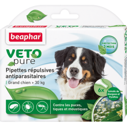 Beaphar БиоКапли для собак крупных пород &gt; 30кг от блох и клещей 6 пипеток