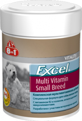 8 in 1 Excel Small Breed Multi Vitamin, мультивитамины для собак мелких пород, с витамином В ( 70 таб.)