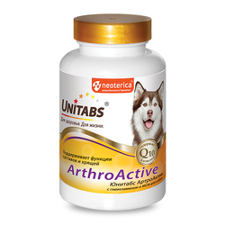 Unitabs ArtroActive с Q10 для собак при болезнях суставов 100таб