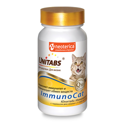 Unitabs Витамины ImmunoCat для кошек для повышения иммунитета и нормализации обмена веществ, 120 таб