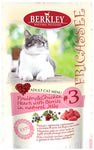 Berkley(Беркли) Пауч для кошек №3 Фрикасе Птица с куриными сердечками и ягодами в желе 100г х12шт