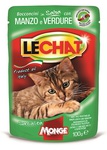 MONGE Lechat Pouch паучи для кошек говядина/овощи 100 г