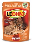 MONGE Lechat Pouch паучи для кошек курица/индейка 100 г