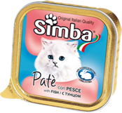 MONGE Simba Cat консервы для кошек паштет рыба 100 г