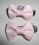 ForMyDogs Зажим + 2 латексные резинки для волос &quot;Бантик&quot; 3см, цвет розовый.