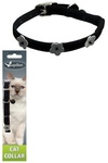 Papillon     10-28,  (Reflective velvet cat collar 10 mm x 28 cm, colour black) 270101