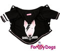 ForMyDogs Толстовка для собак "Бультерьер" черная из трикотажа с капюшоном, размер 10