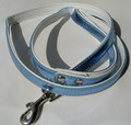 ForMyDogs Поводок для собак голубой металлик, длина 120 см, ширина 1,5см.