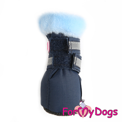 ForMyDogs Ботиночки зимние для собак сине/голубые, размер №1, №2