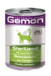 MONGE Gemon Cat Sterilised консервы для стерилизованных кошек кусочки кролика 415 г